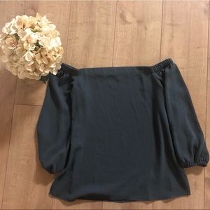 Olive Green Off-The-Shoulder